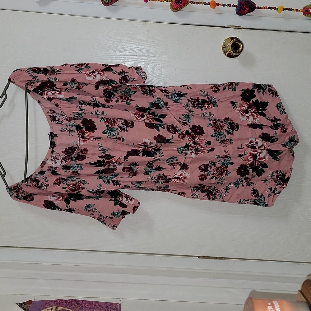 Ambiance pink floral romper